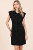 Cargo Pocket Half Button Mini Dress For Women – Casual Mini Dress, Buttoned Dress, Pocketed Dress, Versatile Dress, Trendy Mini Dress by Stevvex