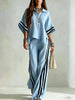Women's Short-Sleeve Shirt & Loose Pants Two-Piece Set by FitiqueFit