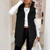 Wool-Like Sleeveless Vest with Lapel by FitiqueFit