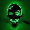 Halloween Scary One-Eyed Pirate Mask Cosplay Led Mask Adult Glowing Mask EL Wire Light Up For Halloween Festival Party Bar by My Store