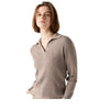 Women’s Ribbed Half-Open Collar Sweater by FitiqueFit