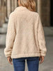 Women's Fuzzy Zip-Up Jacket with Pockets – Soft & Cozy Long Sleeve Outerwear by Stevvex
