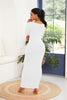 Round Neck Long Sleeve Maxi Wrap Dress
