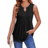 Womens Stylish Casual Floral Sleeveless T-shirt by My Store