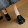 Women’s Vintage Chunky Heel Leather Shoes – Retro Style by FitiqueFit
