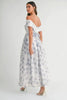 Floral Printed Off Shoulder Maxi Dress – Chic Off Shoulder Maxi Dress, Vibrant Floral Print, Beach Vacation Dress, Casual Summer Maxi Dress by Stevvex