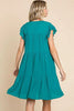 Ruffle Cap Sleeve Tiered Dress For Women – Ruffle Cap Sleeve Dress, Tiered Ruffle Dress, Feminine Tiered Dress, Stylish Cap Sleeve Dress, Playful Tiered Dress, Trendy Tiered Dress by Stevvex