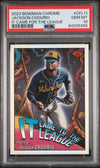 Graded 2023 Topps Bowman Chrome Jackson Chourio #CFL11 It Came For The League Rookie RC Baseball Card PSA 10 Gem Mint