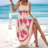 Women’s Wide-Strap Printed Maxi Dress by FitiqueFit