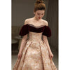 Summer Red French Engagement Off-shoulder Fashion Runway Banquet Evening Dress