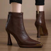 Women’s Pointed-Toe Chunky-Heel Side-Zip Boots by FitiqueFit