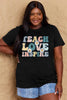 Simply Love Full Size TEACH LOVE INSPIRE Graphic Cotton T-Shirt by Simply Love