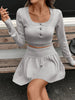 Ribbed Long Sleeve Top and Skirt Knit Set by Wild and Free Boutique