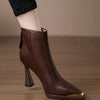 Women’s Pointed-Toe Chunky-Heel Side-Zip Boots by FitiqueFit