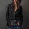 Women's Ruffled Sleeve Resort Shirt – Stretch Casual Long Blouse by FitiqueFit