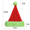 Fluorescent Green Decorative Red Suede Double Layer Christmas Hat by FitiqueFit