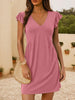 Lovelet V-Neck Ruffled Cap Sleeve Mini Dress