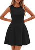 Sleeveless Solid Color Pleated Dress | Flared Midi Casual by FitiqueFit