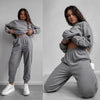 Women's Crewneck Sweatshirt & Jogger Pants Two-Piece Set – Loose Fit by FitiqueFit