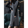 Mid-length Over-the-knee Knitted Sweater Dress Soft Glutinous Sleeveless