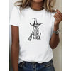 "Yes I Can Drive a Stick" Witch T-Shirt - Funny Halloween Graphic Tee by Dog Mom Hat
