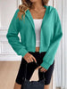 Relaxed Minimalist Zip-Up Dropped Shoulder Hooded Jacket Casual & Comfortable Lightweight Outerwear by Stevvex