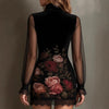 Floral Tank Top Women - Lace Trim Patchwork Dress by FitiqueFit