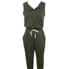Women’s Off‑Shoulder Button Top & Pocket Pants Set by FitiqueFit