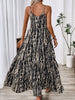 Elegant Black Printed Maxi Dress Chic Charming Long Dress For Women by Stevvex