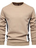 Men's Side Striped Contrast Round Neck Sweatshirt
