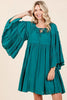 Frill Tie Neck Bell Sleeve Dress For Women – Feminine and Sophisticated Dress with Playful Frill Details and Elegant Bell Sleeves by Stevvex