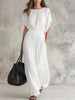 Women's Chiffon High-Waist Ruched Maxi Dress by FitiqueFit