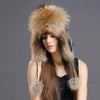 Women’s Korean Fox Fur Lei Feng Hat – Warm Winter Ear Protection Hat by FitiqueFit