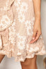 Romantic Floral Sleeve Mini Dress Elegant & Feminine Tie-Waist Dress Simple Elegant Girls Summer Dress by Stevvex