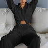 Women's Casual Solid Color Lounge Set by FitiqueFit
