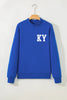 Dark Blue KY KENTUCKY Printed Mock Neck Sweatshirt by Wild and Free Boutique