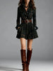 Women's Plaid Collared Sleeveless Fitted Waist Dress by FitiqueFit