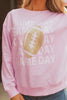 Pink GAME DAY Football Rugby Print Casual Sweatshirt by Wild and Free Boutique