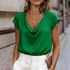 Women's Short-Sleeve Turtleneck Top – Loose Fit Casual Pullover by FitiqueFit