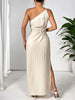 One Shoulder Sleeveless Maxi Dress Elegant & Sophisticated Evening Wear Women Luxury Party Dress by Stevvex