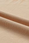 Khaki Smocked Wide Waistband High Waist Wide Leg Pants