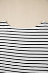 Stripe Half Sleeve Scoop Neck Top