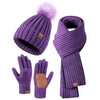 9-color Men's And Women's Knitted Hat Scarf Gloves by My Store
