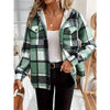 Women's Plaid Fleece Lined Hooded Jacket by FitiqueFit