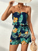 Tropical Print Strapless Elastic Waist Romper by Wild and Free Boutique