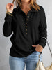 Women's Loose Fit Long Sleeve Knit Top – Button Detail, S–5XL by FitiqueFit