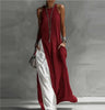 Off-Shoulder Color-Block Flared Maxi Dress with Pockets | 5 Colors by FitiqueFit