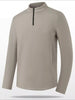 Men's Plus Size Long Sleeve Quarter Zip T-Shirt by Simply Love