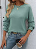 Ribbed Knit Ruffle Cuff T-Shirt by Simply Love