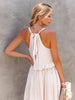 Romantic Ruffled Sleeveless Tiered Maxi Dress with Pockets Elegant & Chic Statement Beautiful Design Dress by Stevvex